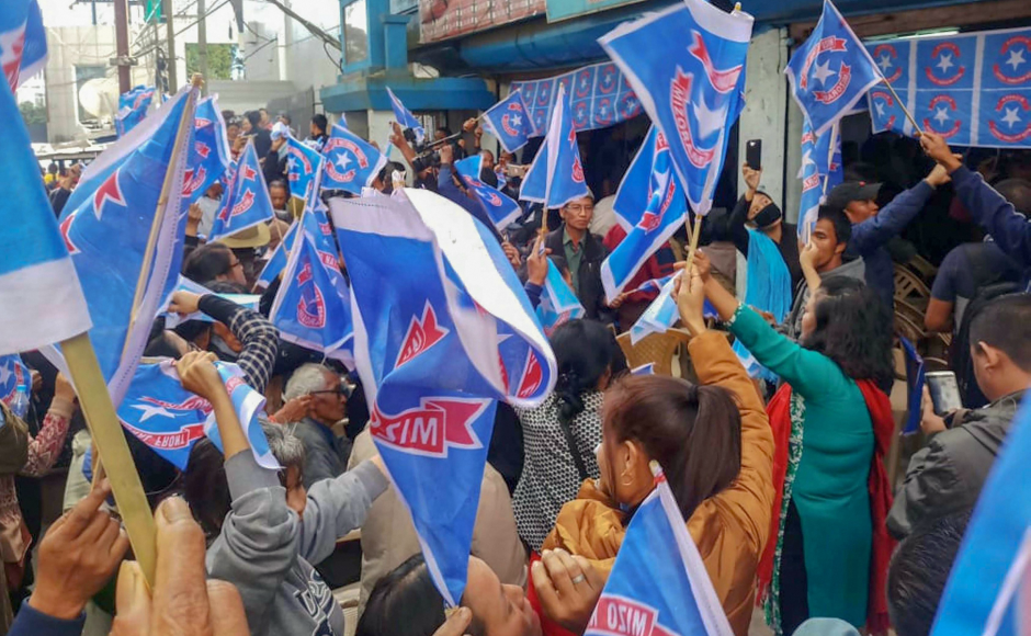 The Mizo National Front (MNF) scripted a spectacular victory dislodging the Congress in its last bastion in the Northeast to return to power after 10 years. PTI The Mizo National Front (MNF) scripted a spectacular victory dislodging the Congress in its last bastion in the Northeast to return to power after 10 years. PTI